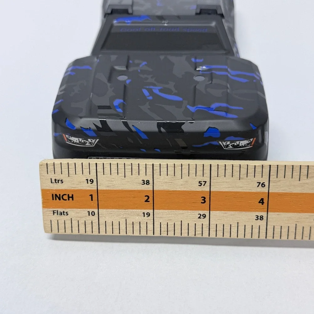 TENSSENX 1/14 Scale RC Truggy Body Shell Fast Send Blue Digital Camo Black